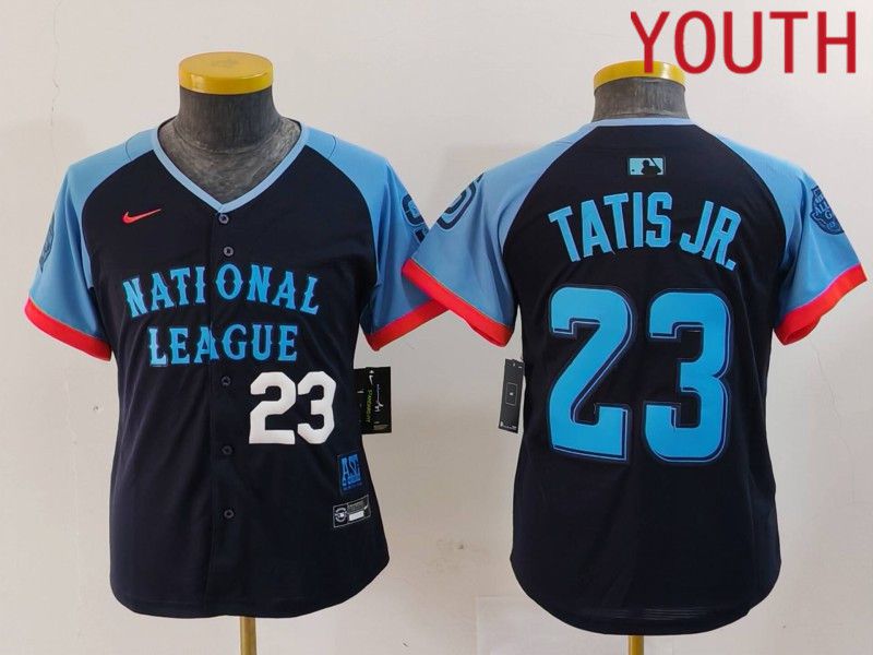 Youth San Diego Padres #23 Tatis jr Blue All star 2024 Nike MLB Jersey style 2->youth mlb jersey->Youth Jersey